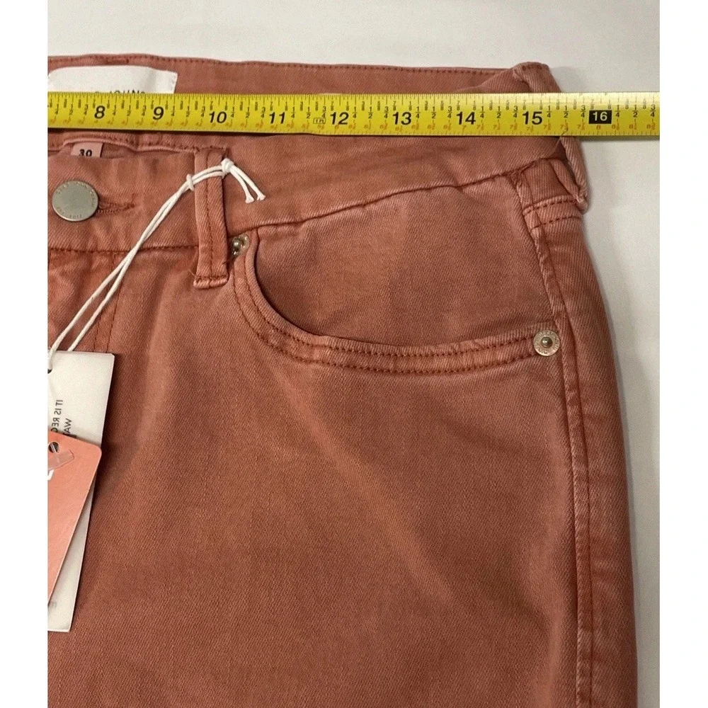 DEAR JOHN‎ JEANNE FLARE JEAN TERRACOTTA SALMON RED  WOMEN'S SIZE 30
